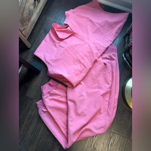 FIGS pink jogger set